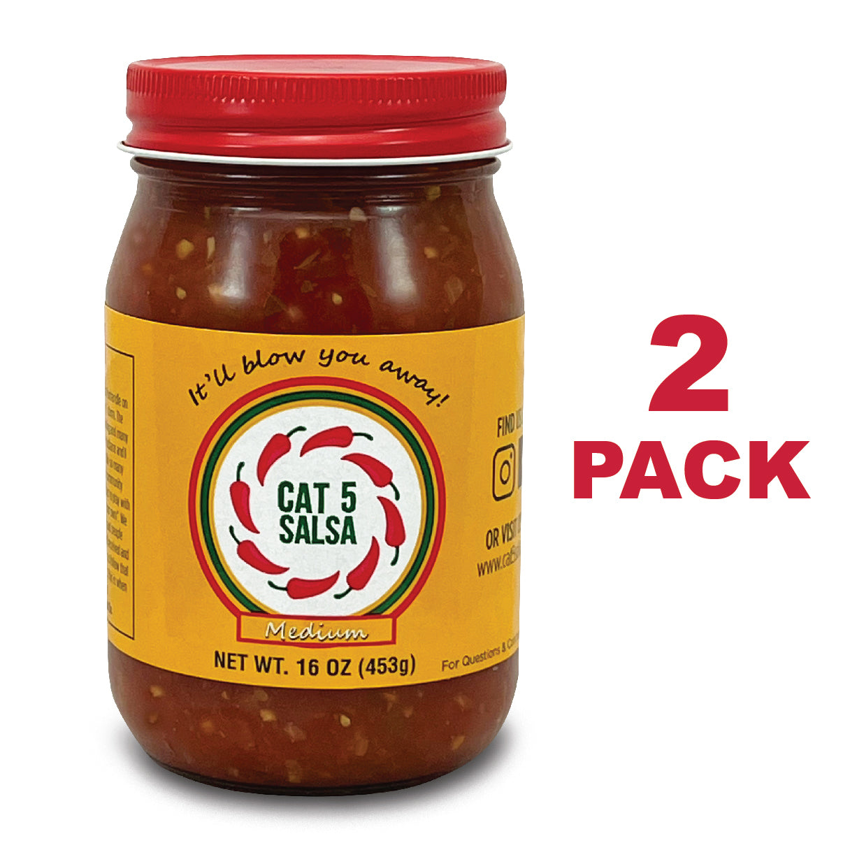 CAT 5 SALSA - MEDIUM - 2 PACK