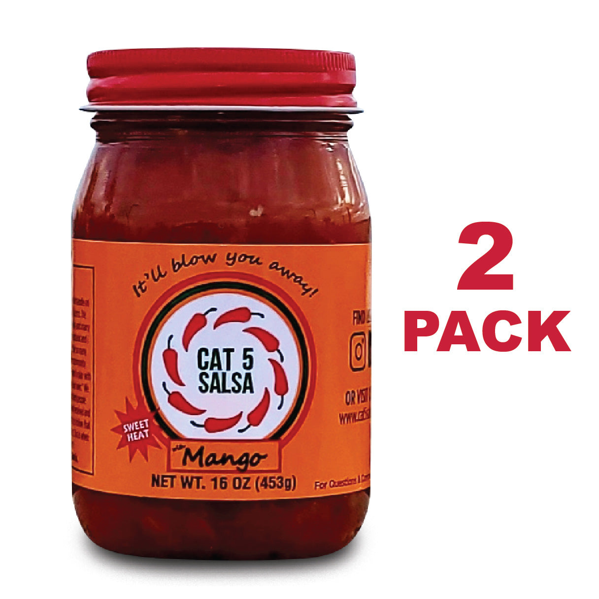 CAT 5 SALSA - MANGO - 2 PACK