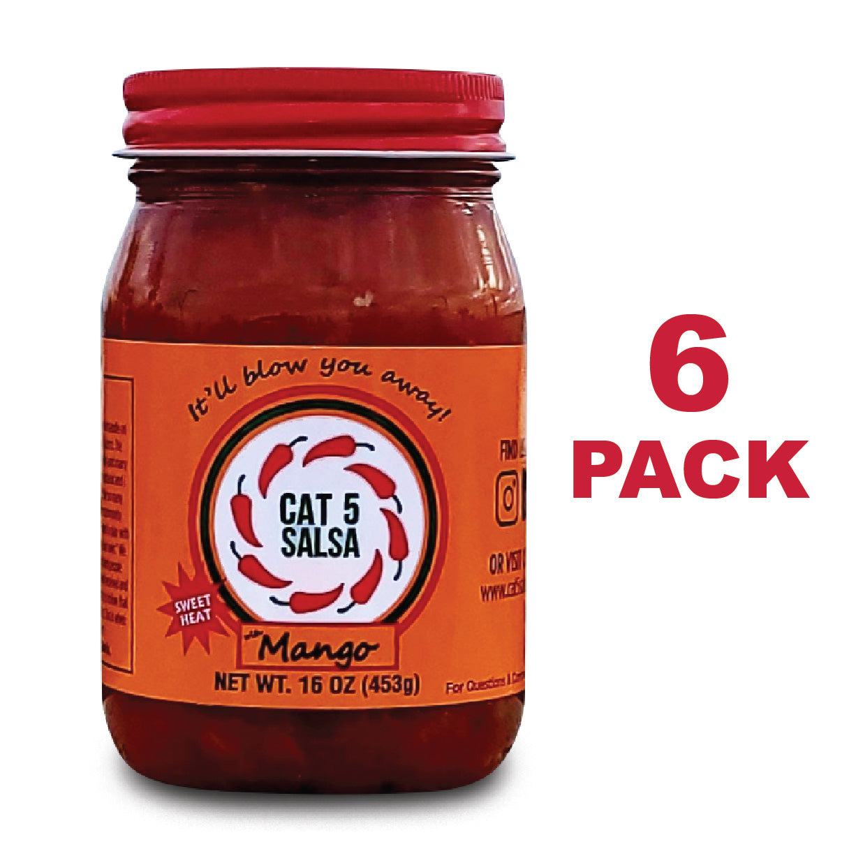 CAT 5 SALSA - MANGO - 6 PACK