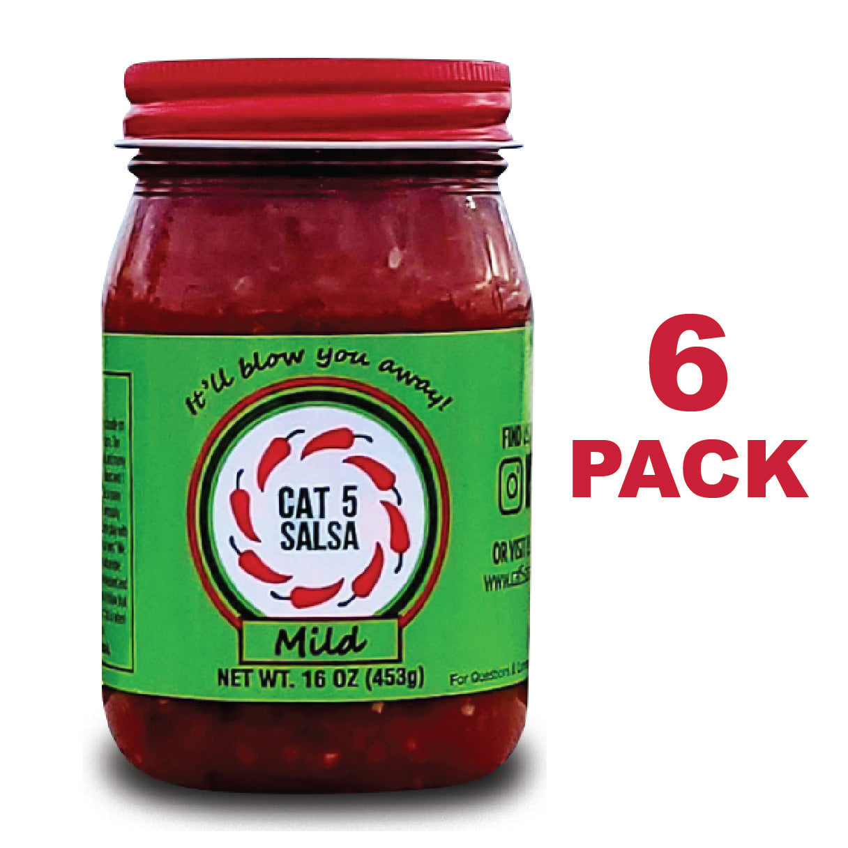 CAT 5 SALSA - MILD - 6 PACK